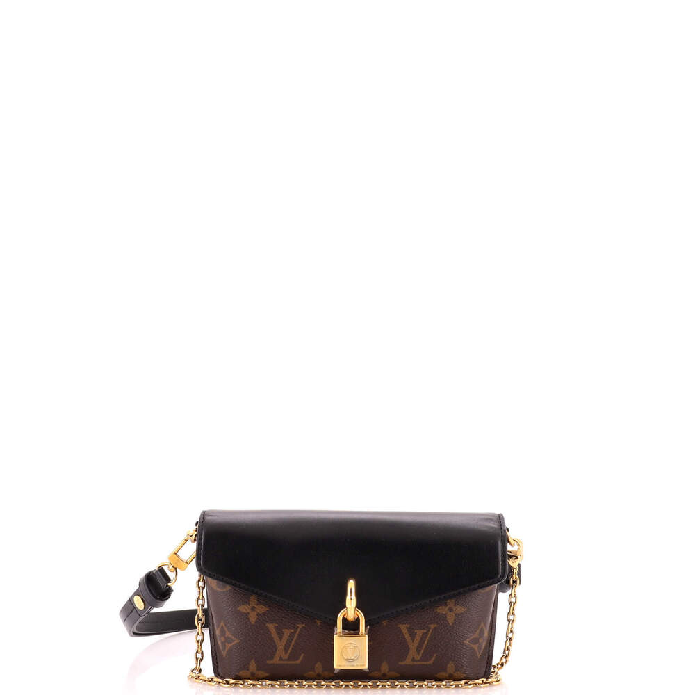 Louis Vuitton Padlock on Strap Handbag Monogram Canvas and Leather